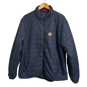 Carhartt Quilted Puffer Jacket Blue Full Zip Men’s XL